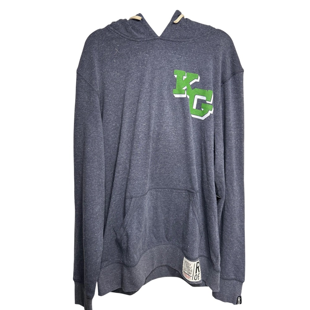 Roots of Fight Kevin Garnett The Big Ticket Hoodie Navy Blue KG 21 1995 Mens